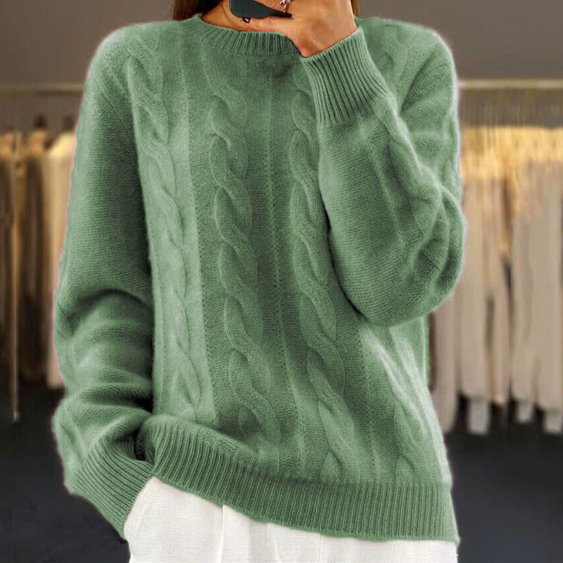 Angelika - Maglione Classico in Maglia Calda